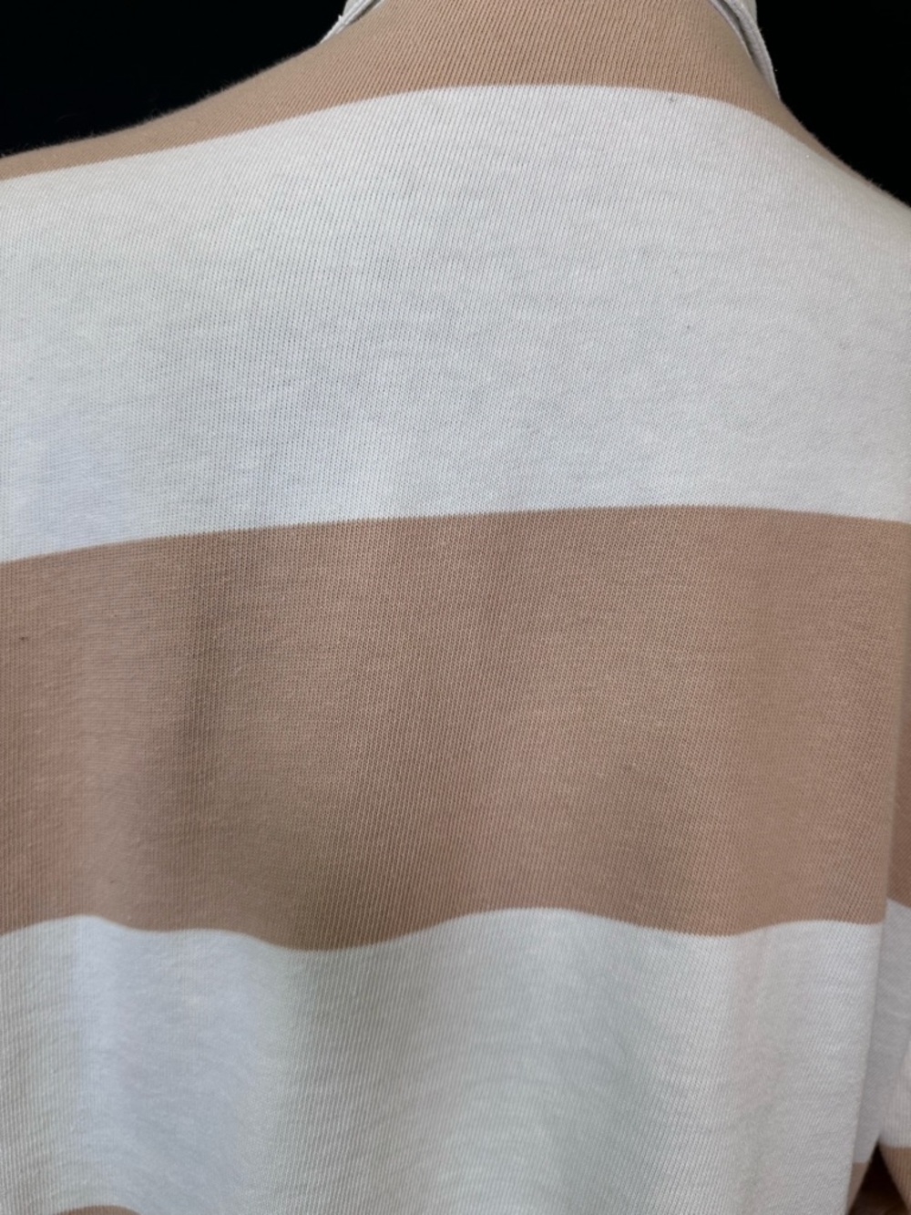 #200- aerie Striped Rugby Polo in Beige and White - Picture 10 of 14